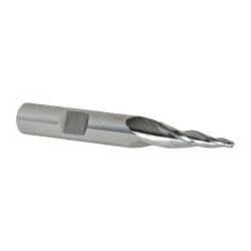 OSG 7 per Side 5/64 Small End Diam 1 LOC 3-Flute Cobalt Tapered Square End Mill Uncoated, 3/8 Shank Diam, 2-3/4 OAL, ...